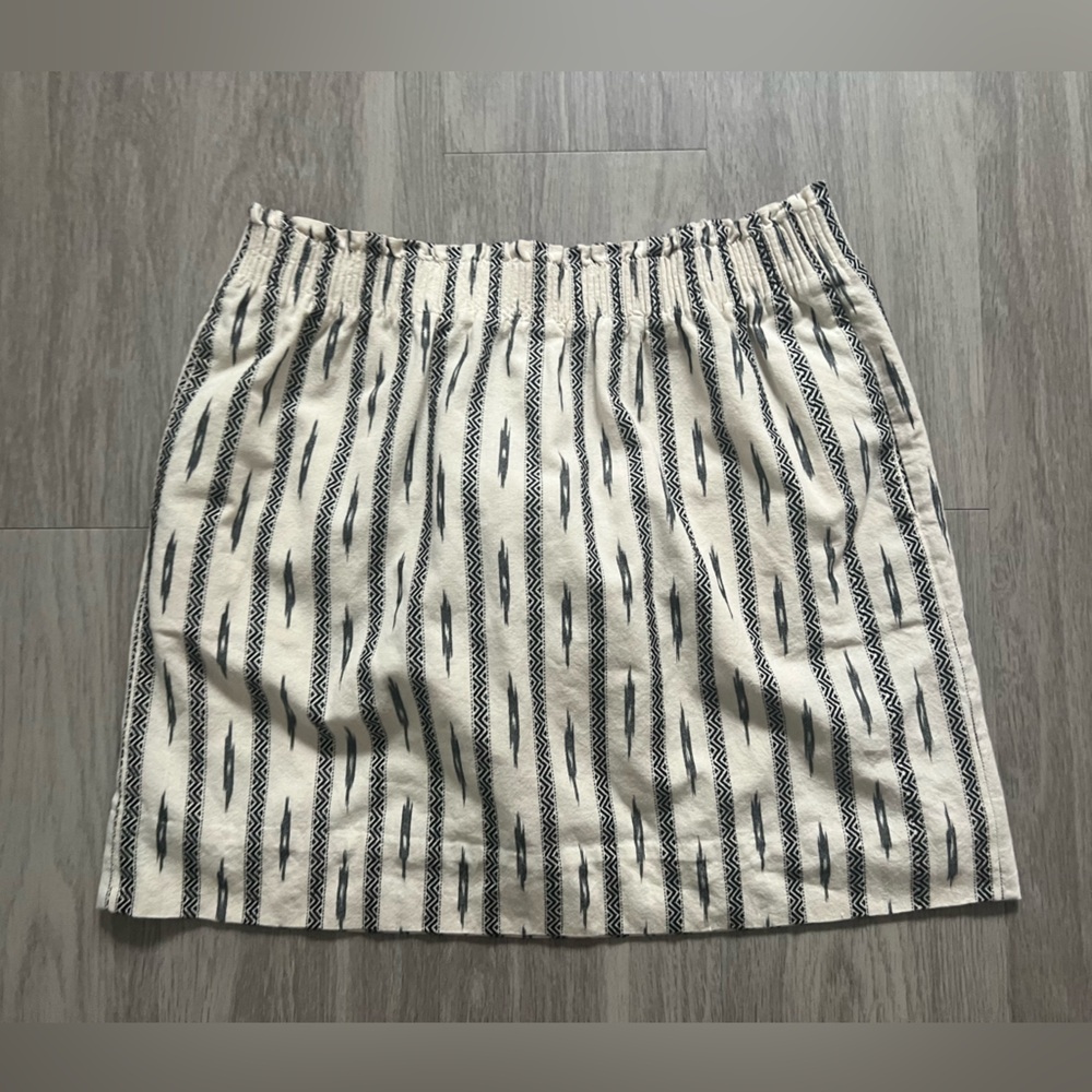 J. Crew Cotton Blend Tribal Pattern Skirt Neutral Boho Size 12